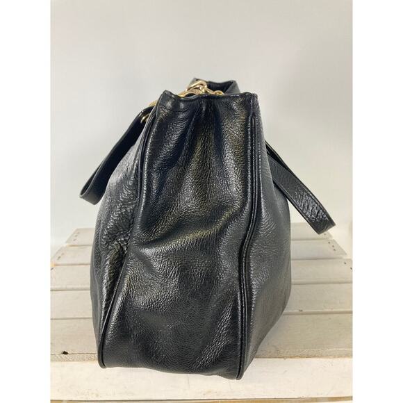 MICHAEL KORS, LARGE BLACK PEBBLED LEATHER SHOULDER BAG - Picture 3 of 15